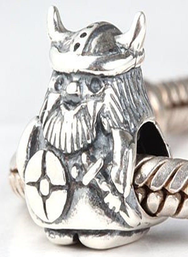 ARTCHARM Viking Warrior Charm - 925 Sterling Silver - Fits DIY European Bracelet - Image 2